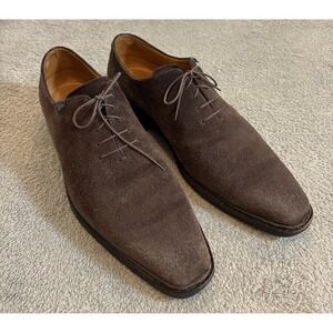 Paraboot Michael Derby Wholecut Oxford Men's 11 Norvegien Suede Brown Shoes